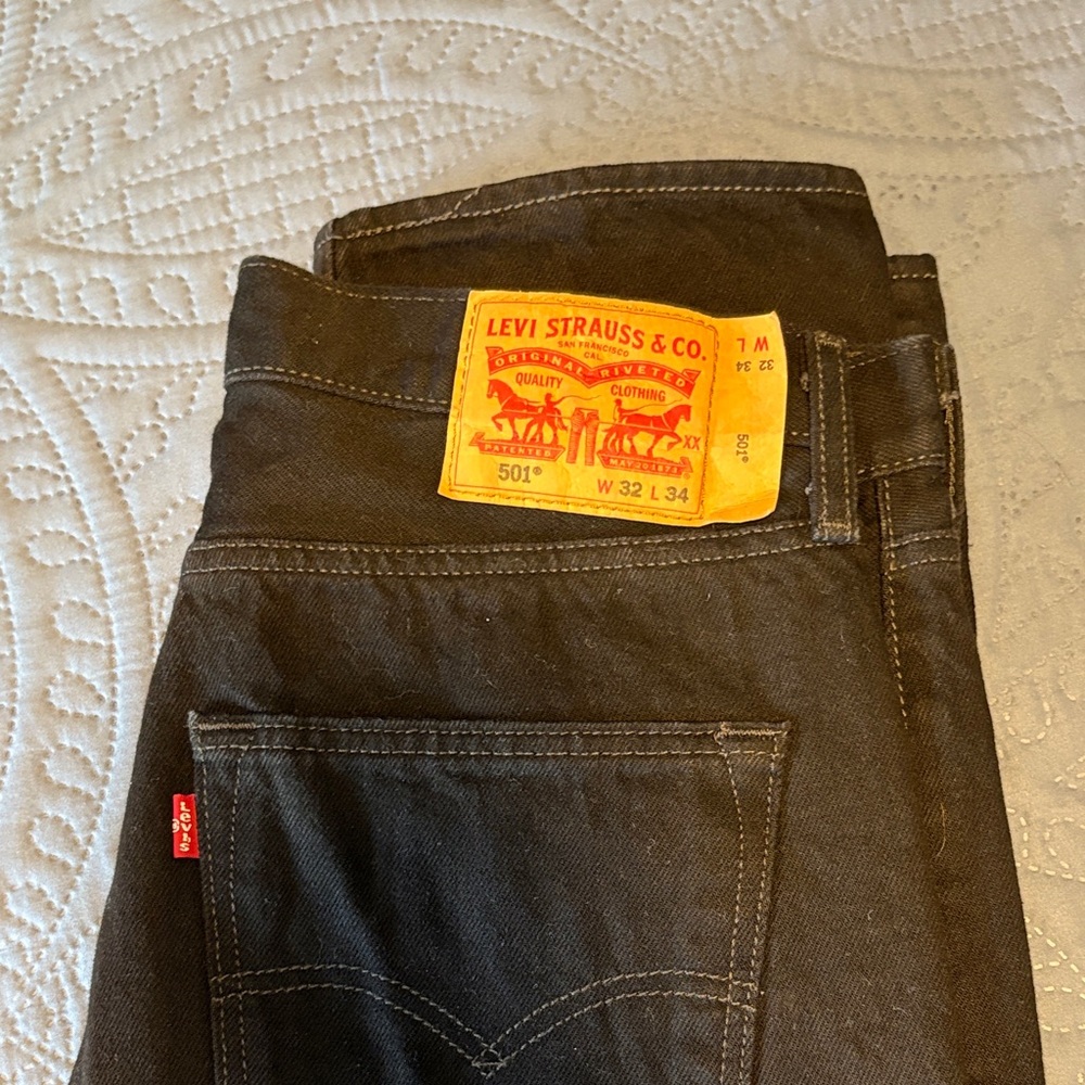 Levi's Men's Dark black Straight Jeans